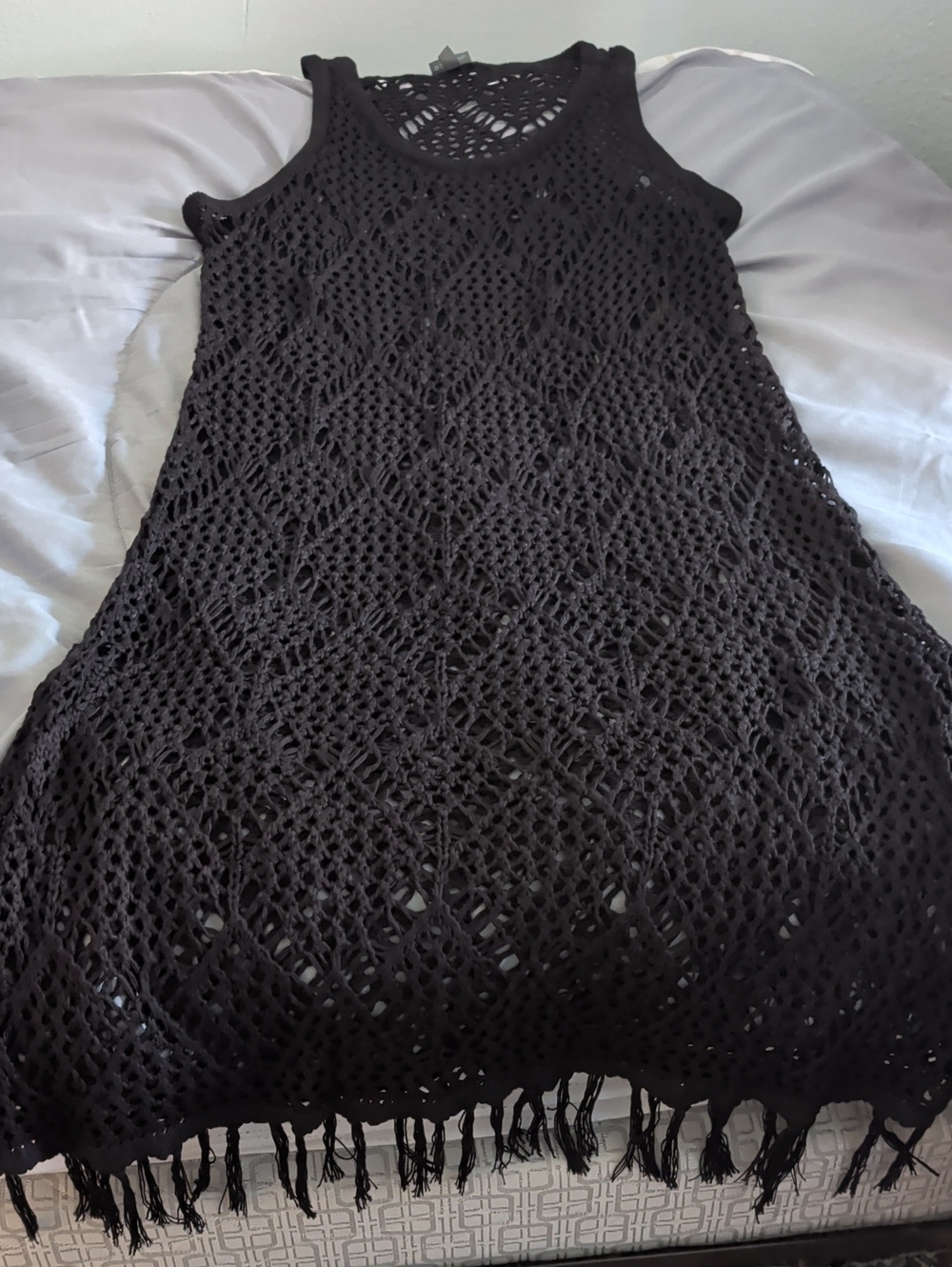 torrid Black Crochet Swim Cover-Up Dress - Picture 1 of 4